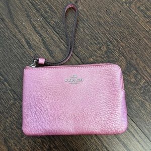 Pink Coach Wristlet